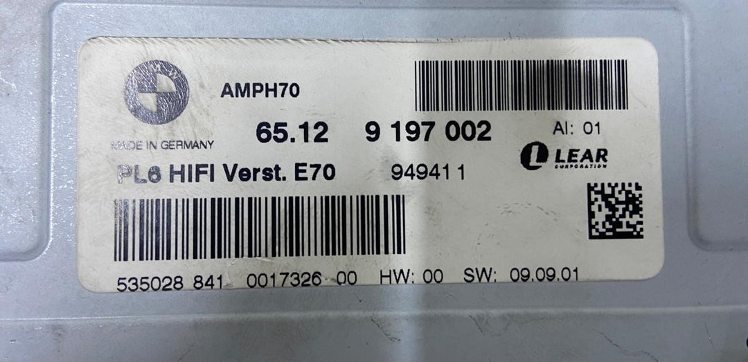 OEM BMW X5 X6 Z4 E70 E71 E89 AMPLIFIER HIFI SYSTEM PL6 AMP AUDIO RADIO 9197002