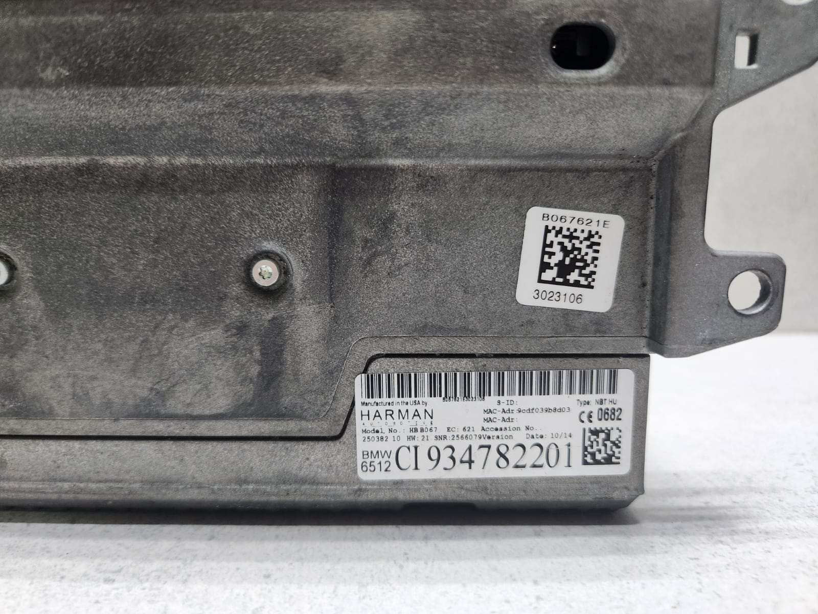 BMW Navigation Head Unit 9347822, F01 7 Series, F30 3 Series, and F15 X5 NBT HU 