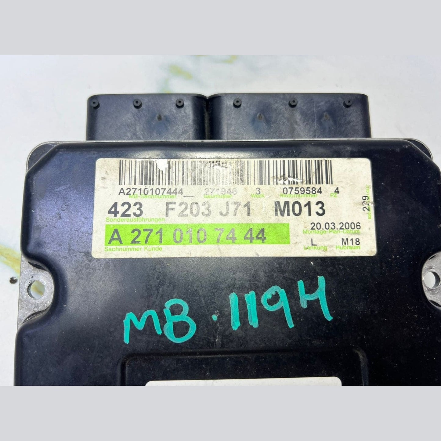 2000-2007 Mercedes-Benz C230 Engine Control Unit A2711534591 W203 C180 C230 M271