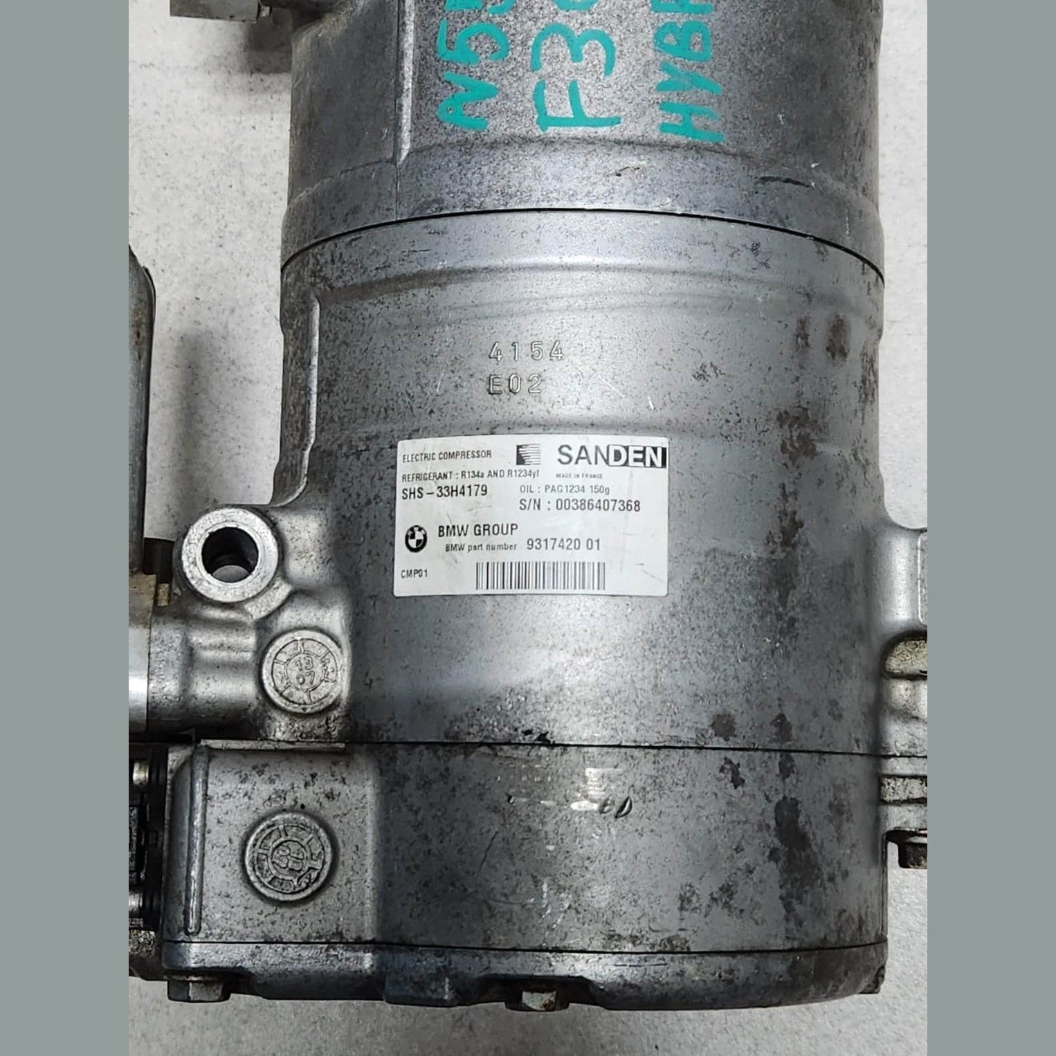 2013-2015 BMW ActiveHybrid 3 Electric Air Conditioning Compressor 9317420 AC 