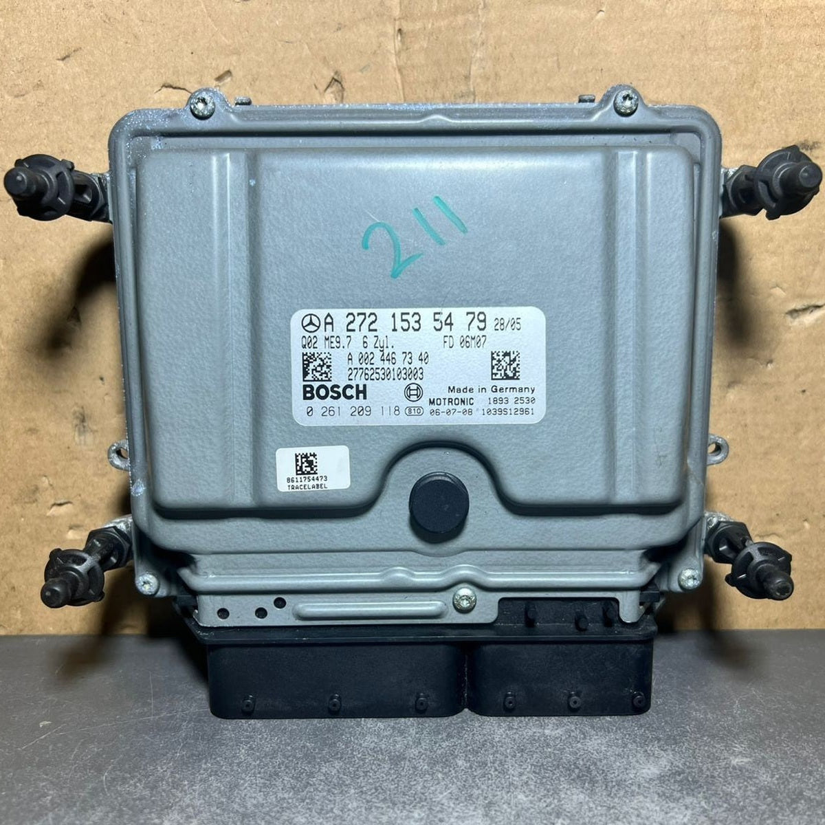 01-09 Mercedes W211 E-Klasse Motorsteuergerät Gerät ECM ECU A272 1535479 OEM