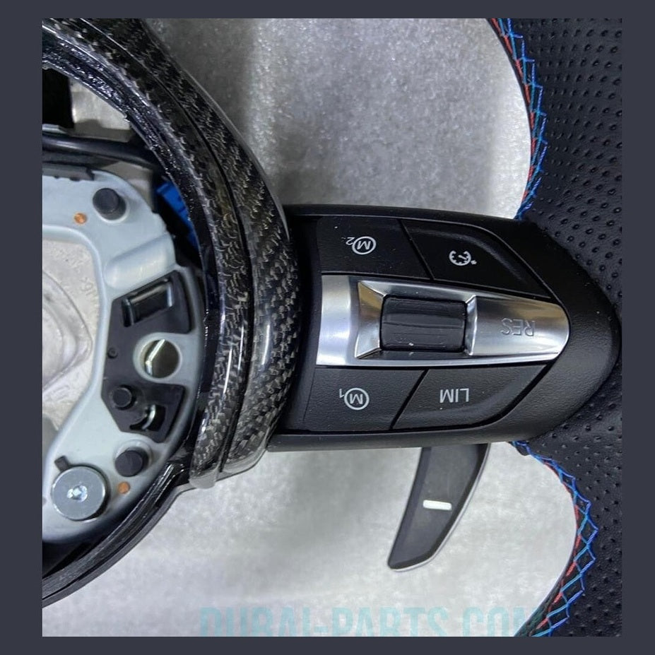 Carbon Fiber Steering Wheel FOR BMW F30 F32 Series MSport With Paddle Shifts LED