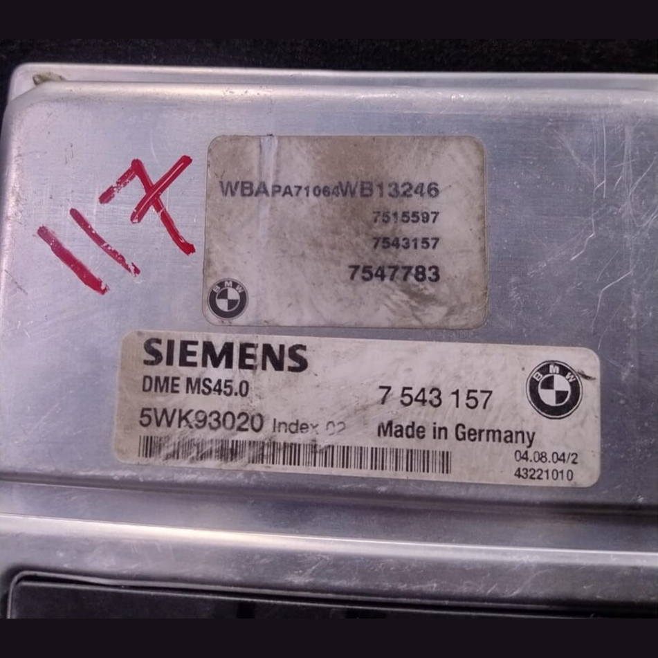 BMW X3 E83 2.5i M54 192HP ECU ENGINE CONTROL UNIT  DME MS45.0 - 7543157