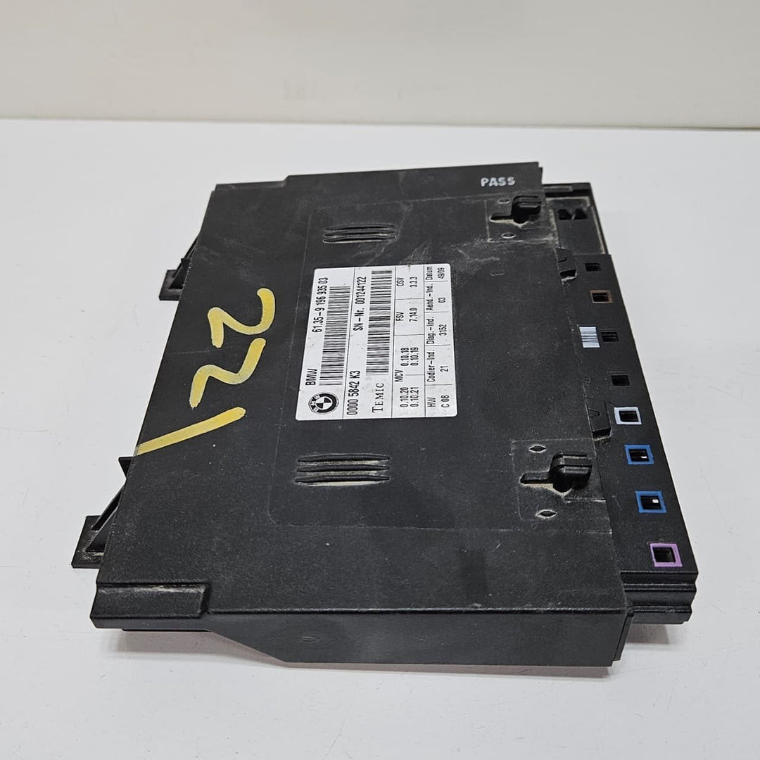 2010 BMW E82 E92 E93 128i Front Seat Control Module 9196935