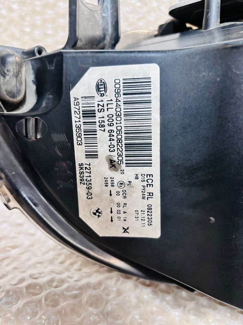 Bmw X6 E71 LHS Headlight Xenon 2010 to 2012 7271359 assymble used