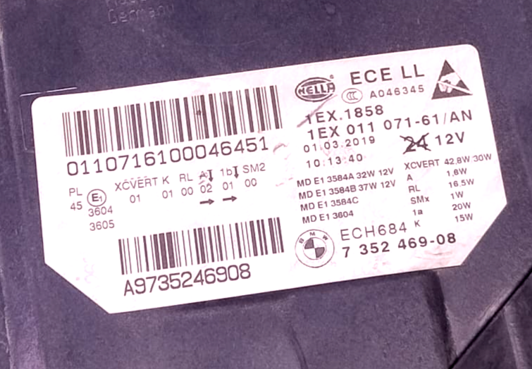 BMW 5 GT F07 2013GT LCI FARO LED ADATTIVO LATO SINISTRO USATO ORIGINALE -...