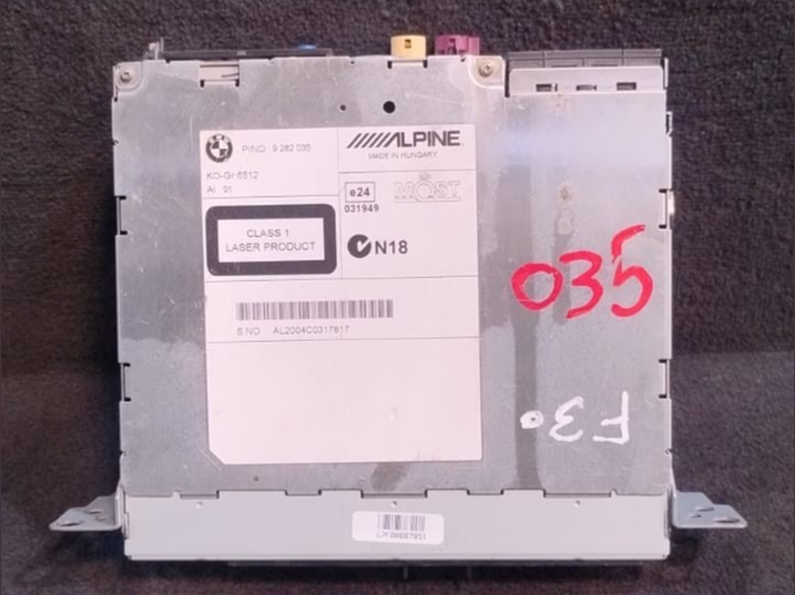 BMW F20 F21 F30 F31 ALPINE RADIO CD/DVD GPS HEAD UNIT P/N  - 9282035