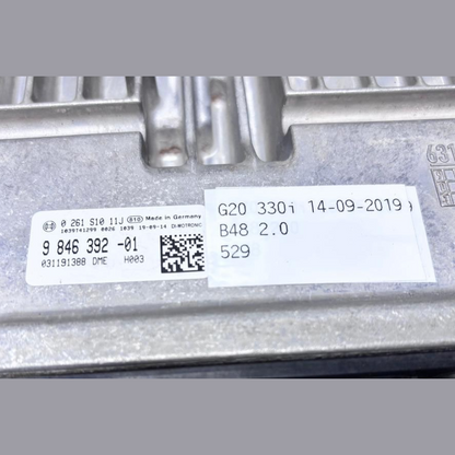 BMW G20 330i B48 2.0 14-09-2019 ENGINE CONTROL UNIT COMPLETE SET + KEY (9846392)