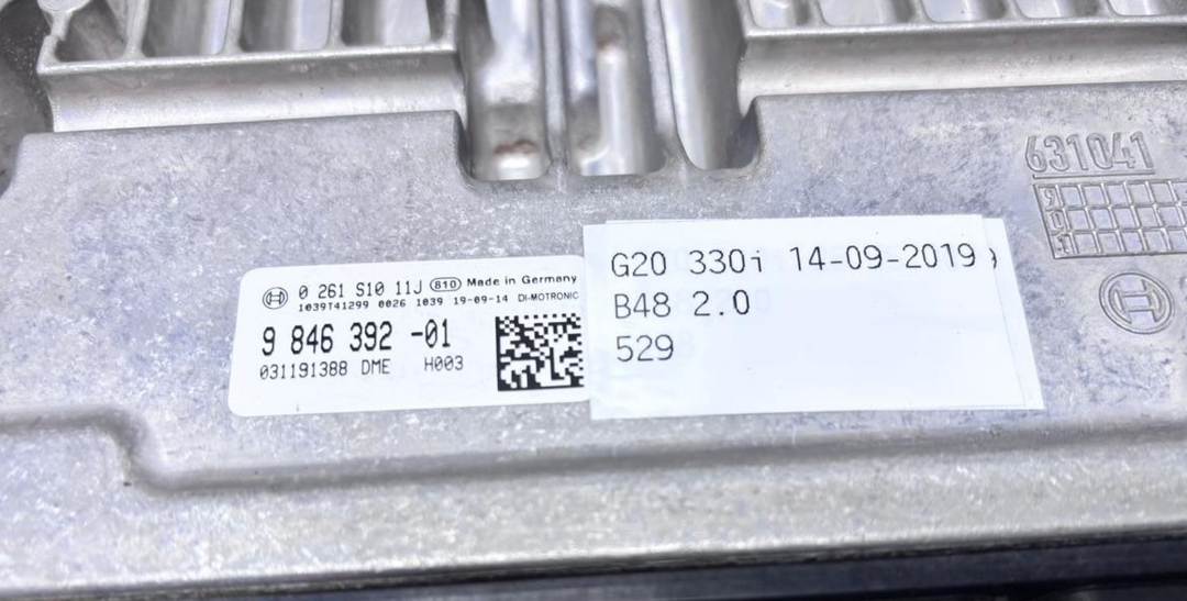 BMW G20 330i B48 2.0 14-09-2019 ENGINE CONTROL UNIT COMPLETE SET + KEY (9846392)
