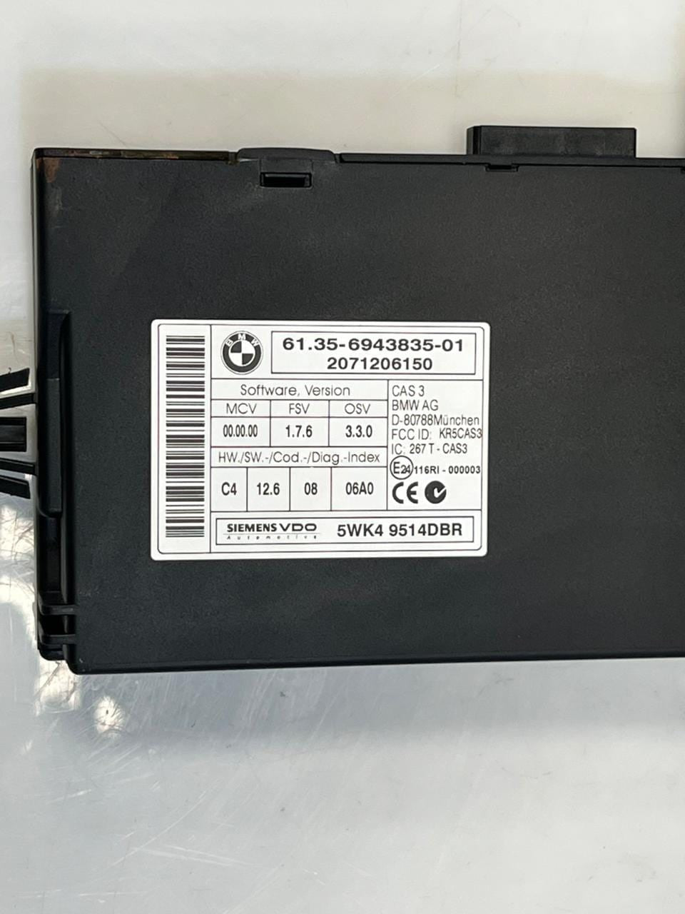 2008-2013 BMW M3 1' E63 E81 E82 Comfort Access Control Module CAS3 6943835 OEM