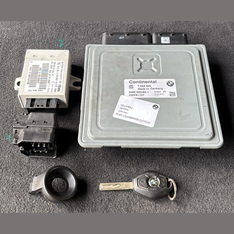 BMW E92 328XI AWD N51 MSV80.1 ECU DME CAS KEY UNIT SET OEM 7594485