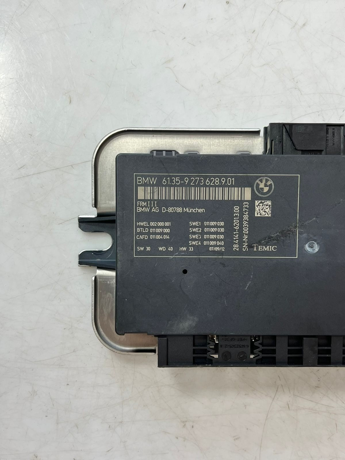 BMW 5' F10 F11 7' F01 F02 F03 Footwell Light Control Module 9273628 OEM