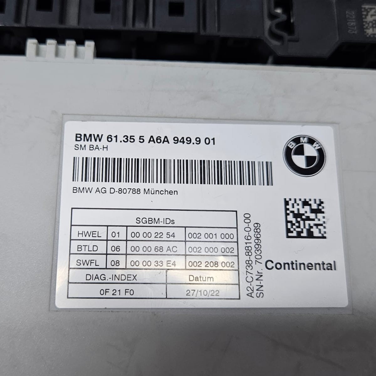 22-24 BMW G26 G01 X3 M4 G83 Driver Left Front Seat Control Module 5A6A949 OEM