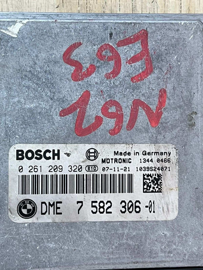 2008 BMW 750Li Engine Control Unit 7582306 750Li, X5, E60, E61, E63 E64 E65 4.8 