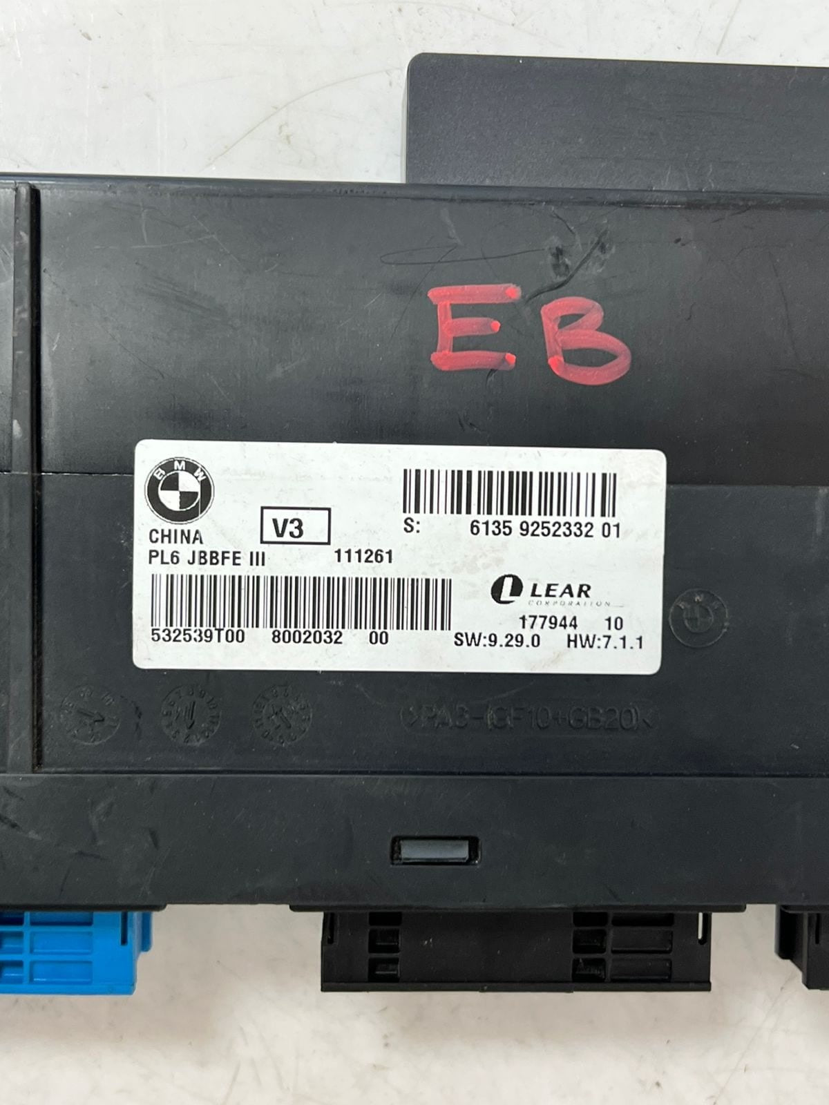 2011 BMW 535i F10 F11 F12 F13 Electronic Junction Box Control Unit 9252332 OEM