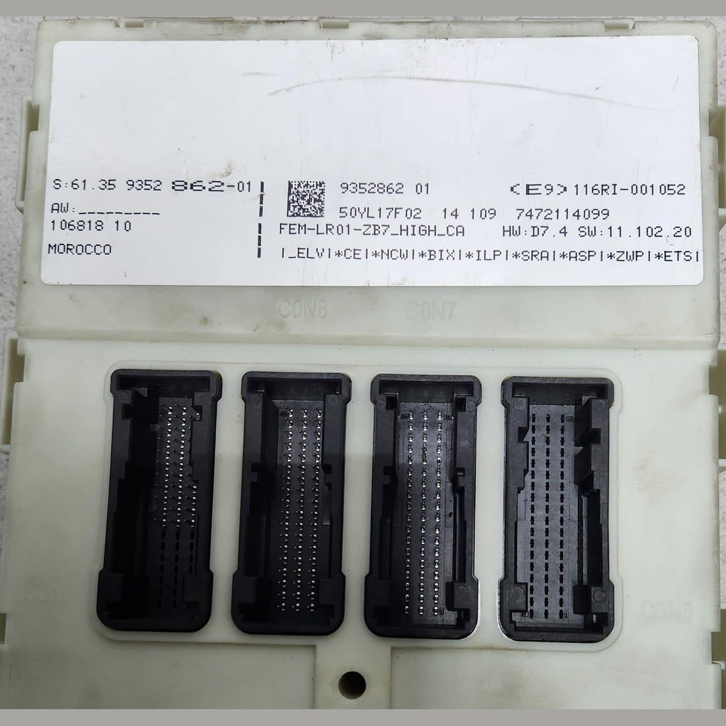 2014-2016 BMW F30 F31 335xi, 435i, 228 Body Control Module 9352862 OEM