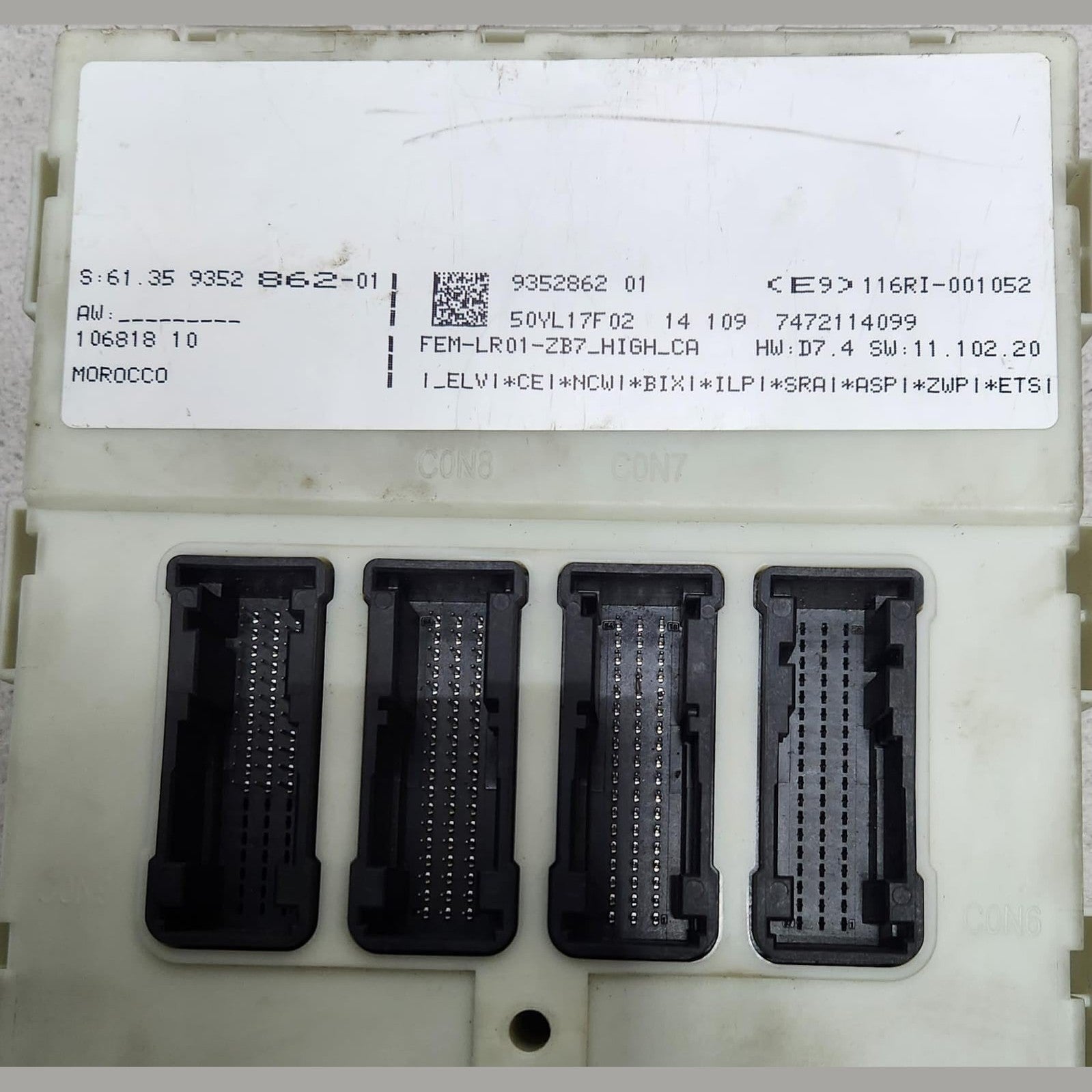 2014-2016 BMW F30 F31 335xi, 435i, 228 Body Control Module 9352862 OEM