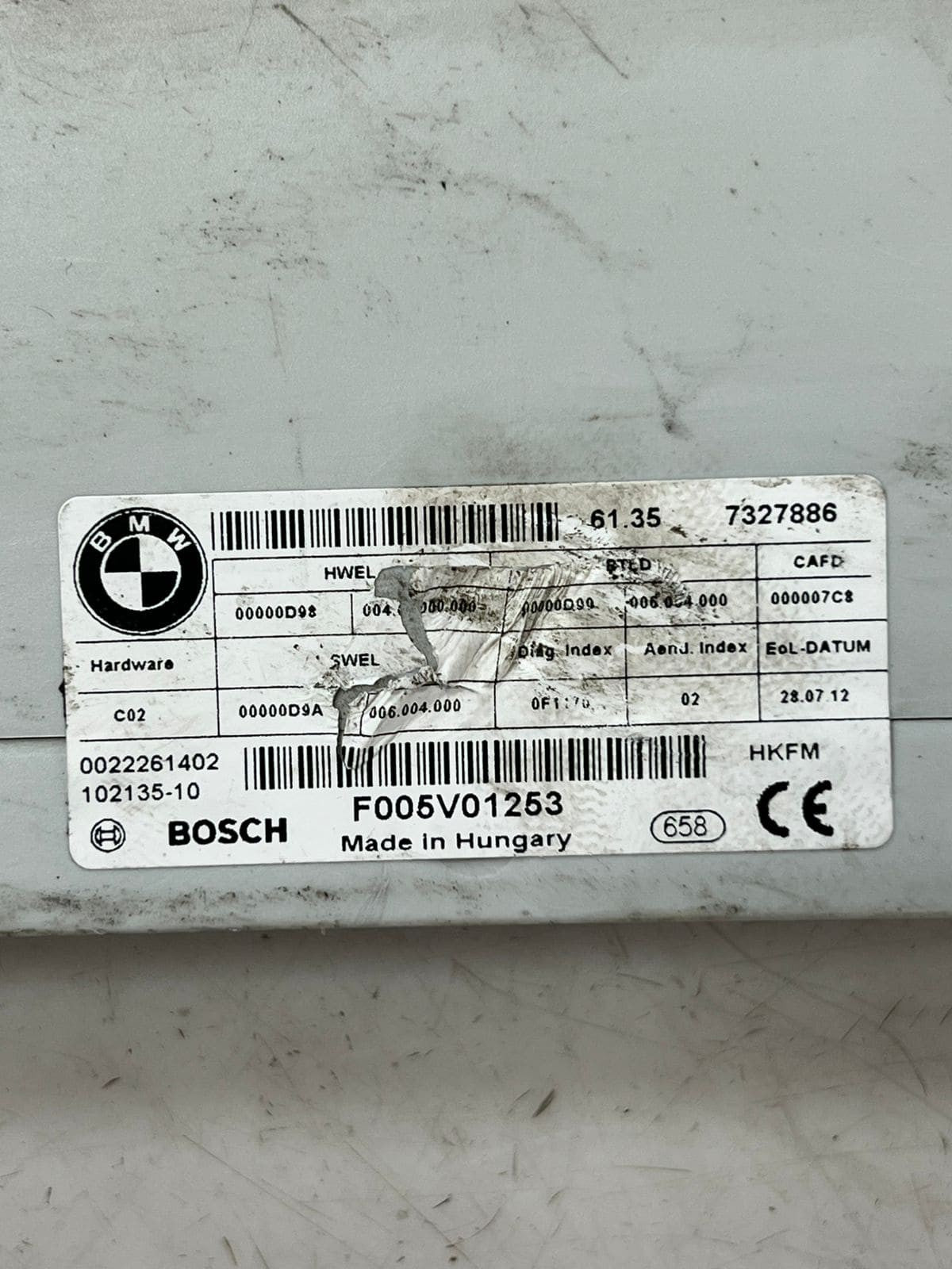 2010-2017 BMW X3 F25, X5 E70 X6 E71 F10 Tailgate Lift Control Module 7327886 OEM