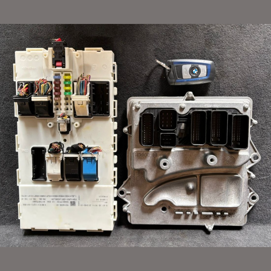 OEM BMW hybrid F30 N55 ENGINE CONTROL UNIT SET + KEY - 8606776