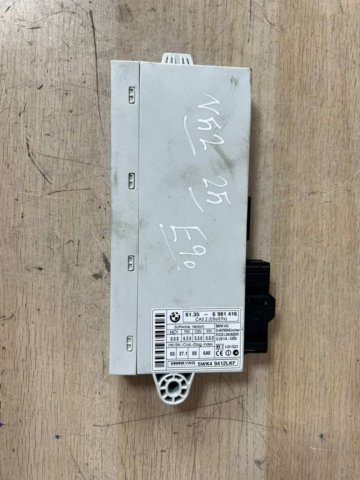 2006 BMW N52 E90 25 MSV70 5WK98081 Engine Control Unit +Cas2 + no key 7559178