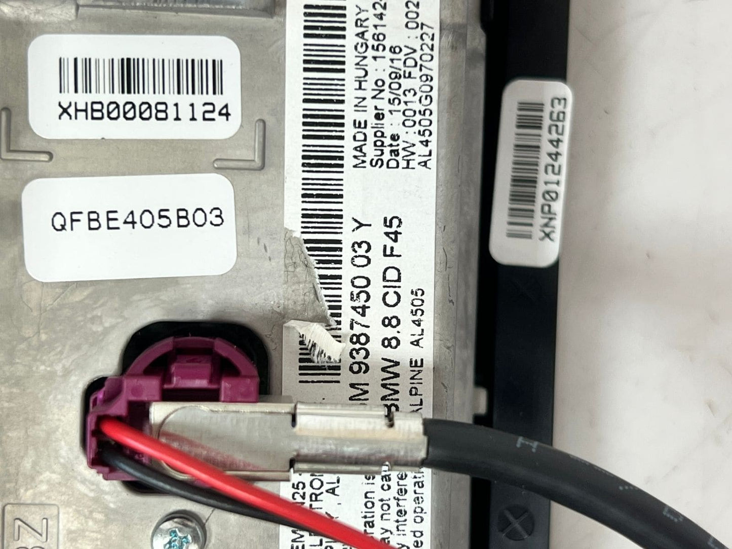 BMW 2 Series F45 F46 8.8 inch 225XE CID Central Information Display 9387450 OEM