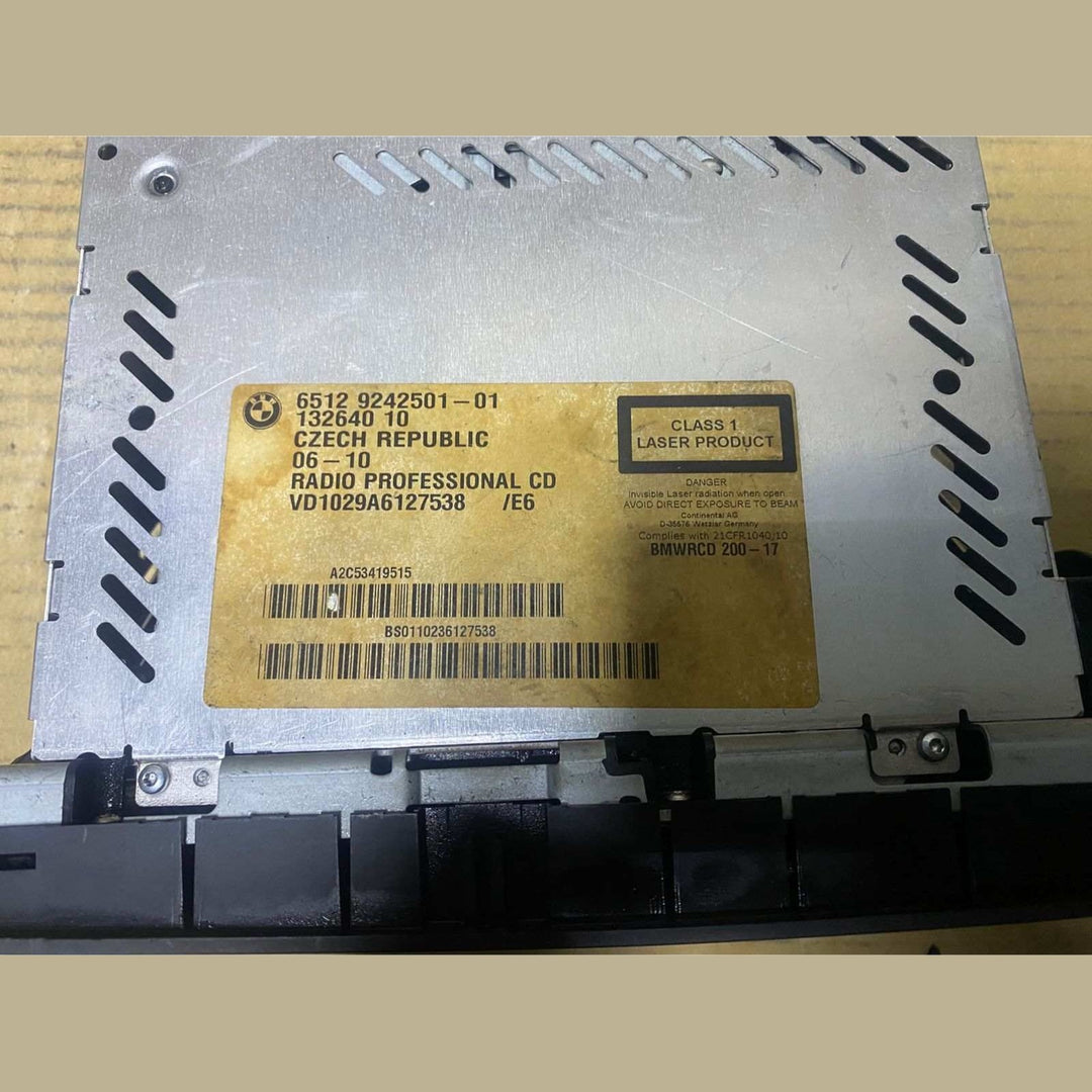 BMW Radio Professional Cd 9242501 E81 E82 E87 E88 E90 E91 E92 E93 models.