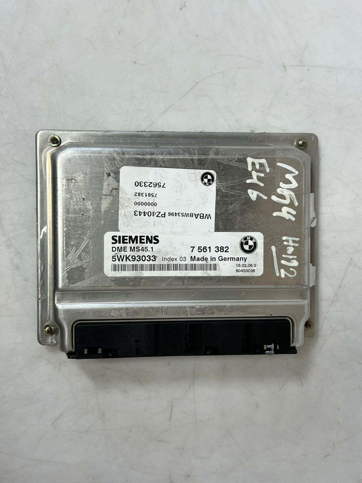2004-2006 BMW M54 E46 ENGINE CONTROL UNIT ECU COMPLETE SET 7561382 OEM