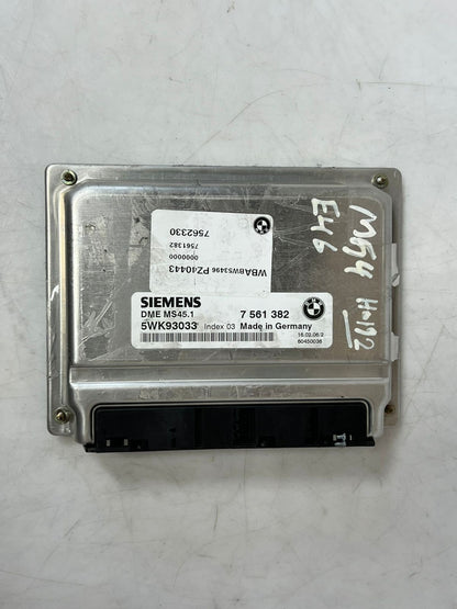 2004-2006 BMW M54 E46 ENGINE CONTROL UNIT ECU COMPLETE SET 7561382 OEM