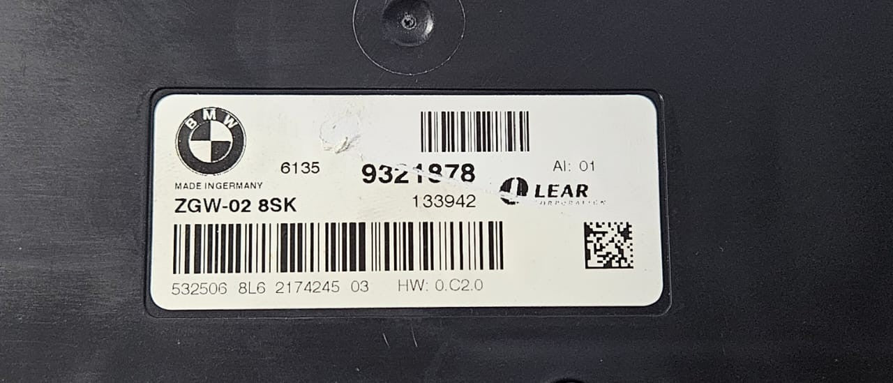 OEM 2012-2018 BMW F12 F13 F06 F02 CENTRAL GATEWAY CONTROL MODULE 9321878