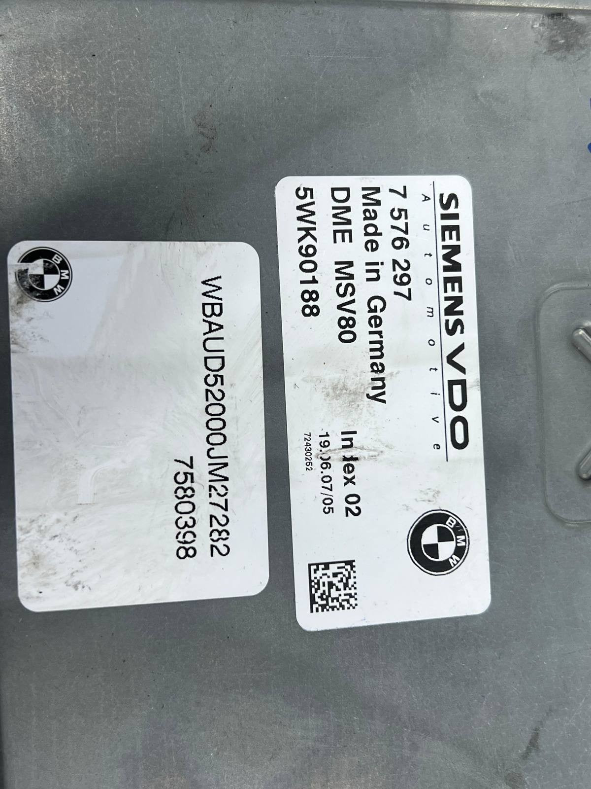 2007 BMW X5 Engine Control Module 7576297 SET
