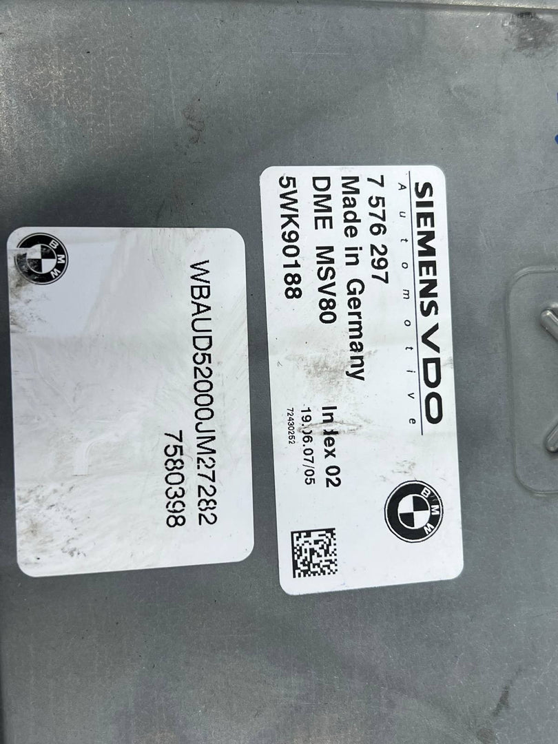 2007 BMW X5 Engine Control Module 7576297 SET