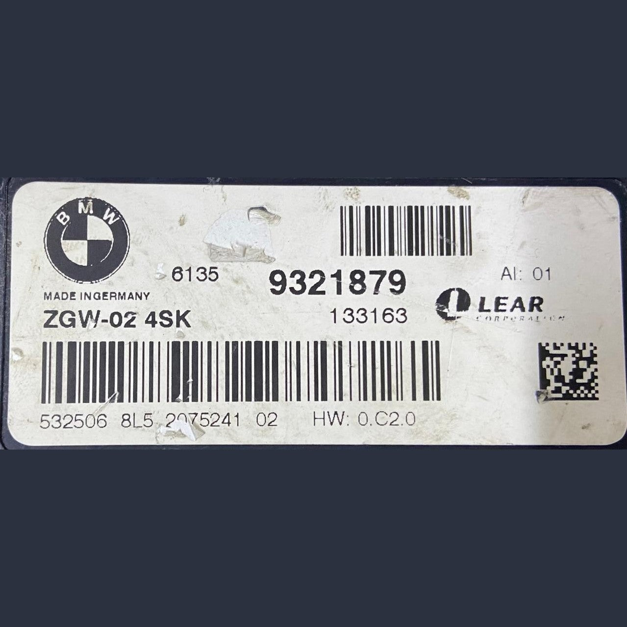 OEM BMW 5 6 SERIES F06 F13 F10 F07 GATEWAY CONTROL MODULE 9321879