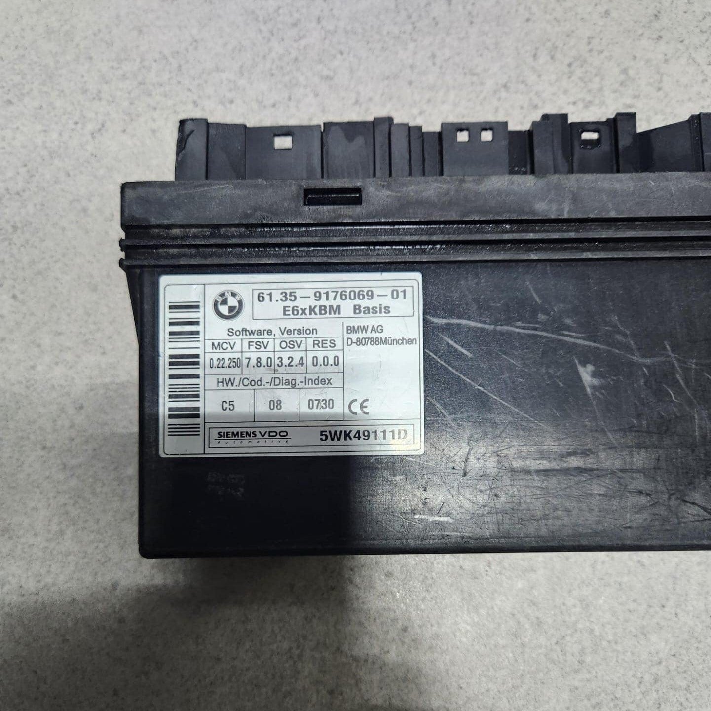 2009 BMW 528i xDrive Body Control Module 9176069 E60 535i