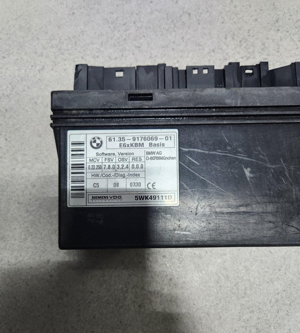 2009 BMW 528i xDrive Body Control Module 9176069 E60 535i
