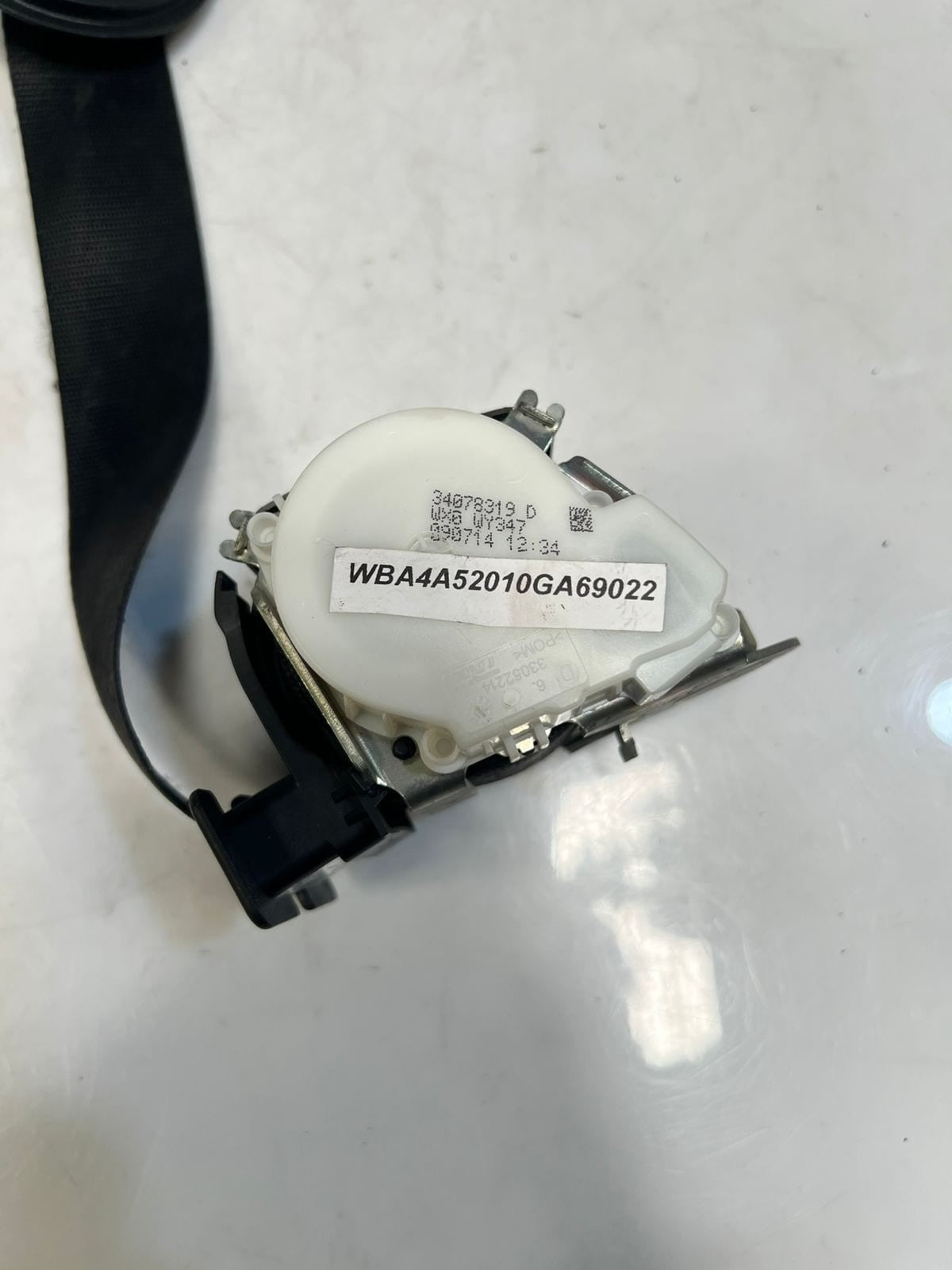 2014 BMW 4 Series F36 N20 428I F20 F21 F30 Seat Belt Front Right 34078319 RHD