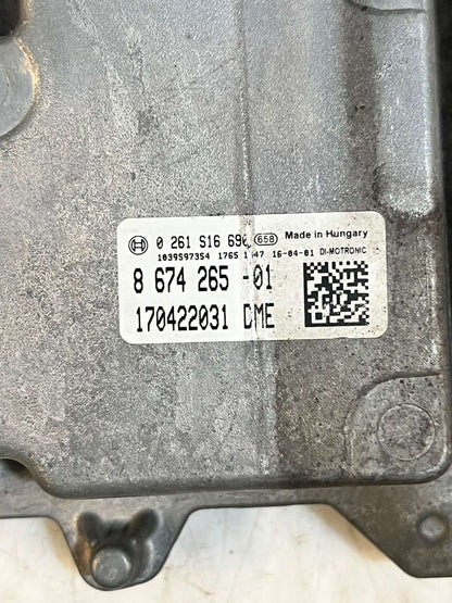 2016 BMW F30 LCI 318i B38 Engine Control Unit ECU SET DME+FEM+1KEY 8674265