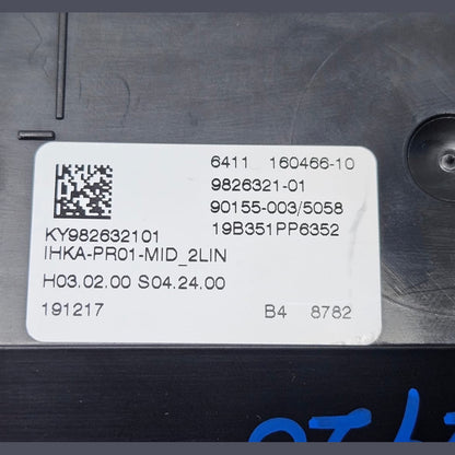 2018-2023 BMW X3 G01 Air Conditioning Heating Control Module 9826321 OEM