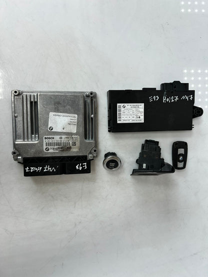 BMW E93 N47 Engine Control Unit ECU COMPLETE SET DDE + CAS3 AG +1KEY 7807530