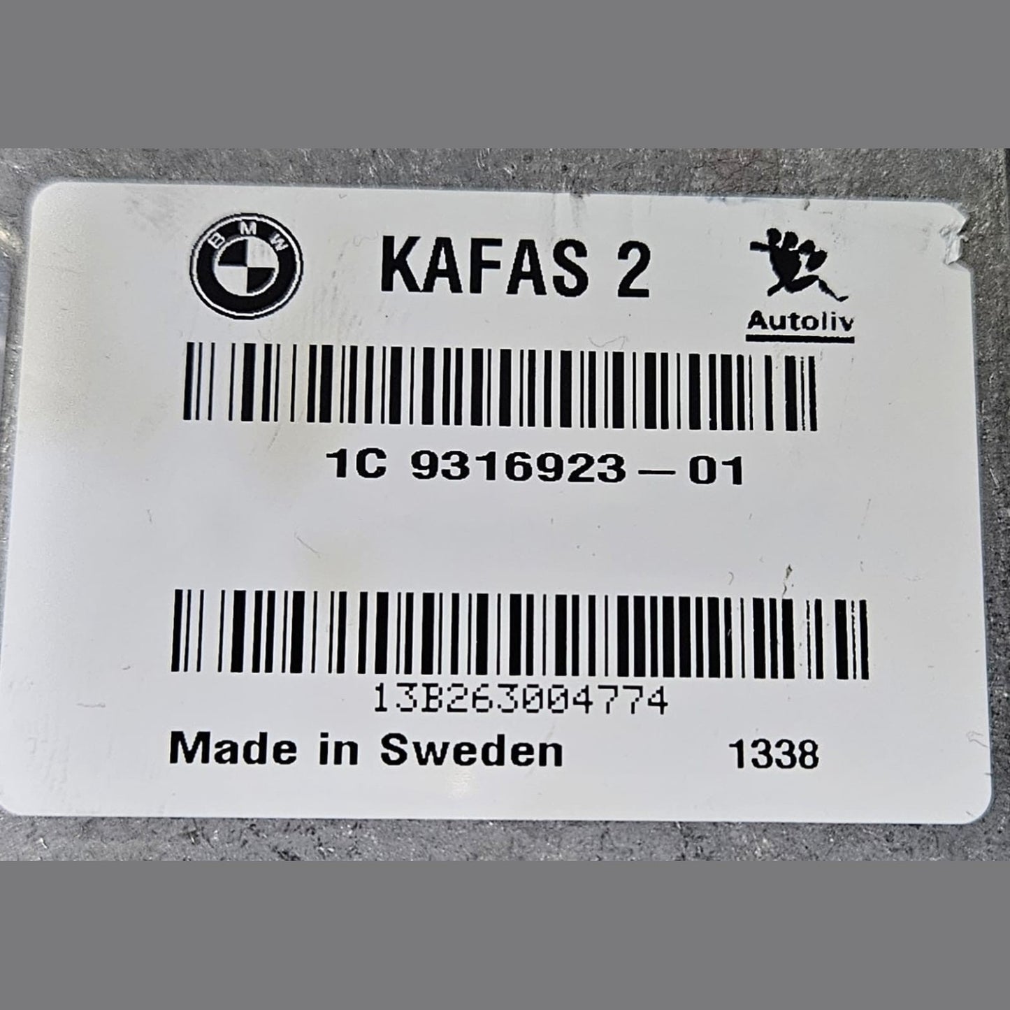 OEM BMW 3 SERIES F02 FRONT KAFAS CAMERA & CONTROL MODULE ECU 9316923