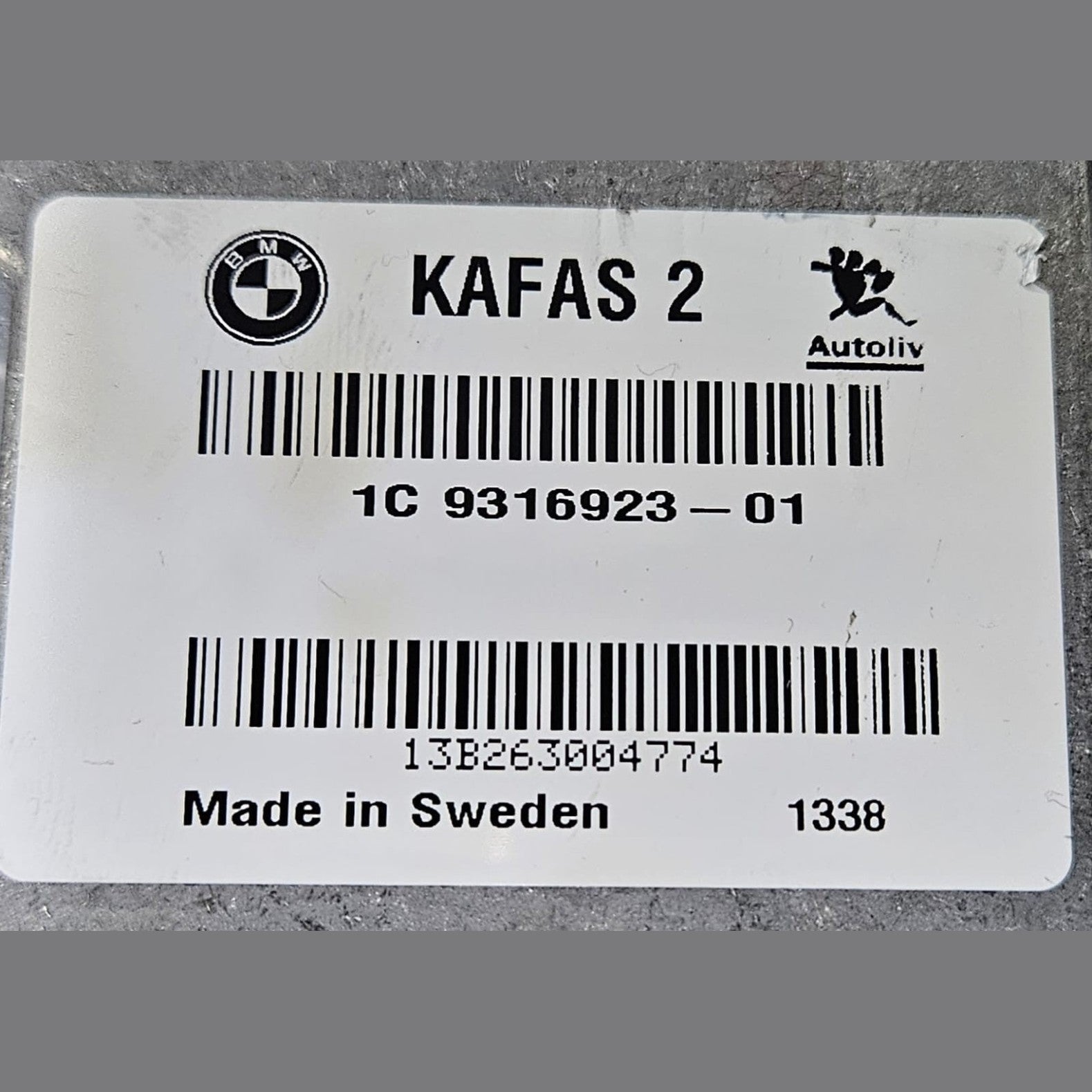 OEM BMW 3 SERIES F02 FRONT KAFAS CAMERA & CONTROL MODULE ECU 9316923
