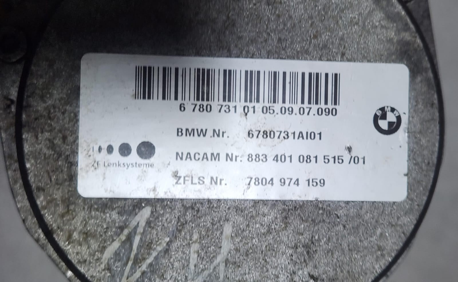 2007 BMW Z4 Steering Column Assembly With Servo Unit 6780731
