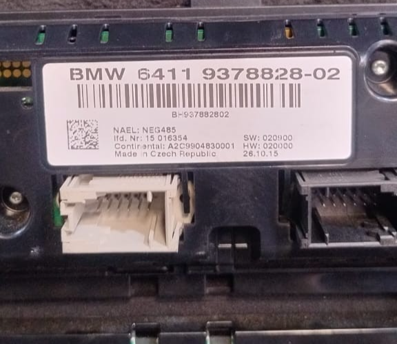 BMW X3 F25 X4 F26 AC CLIMATE CONTROL PANEL UNIT P/N  -9378828