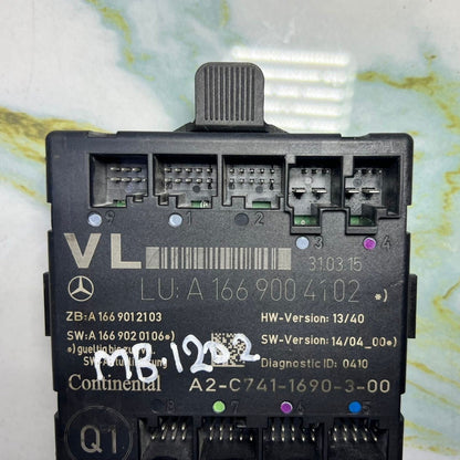 Mercedes W166 ML GLE GL Front Left Side Door Control Module A166 9004102 OEM