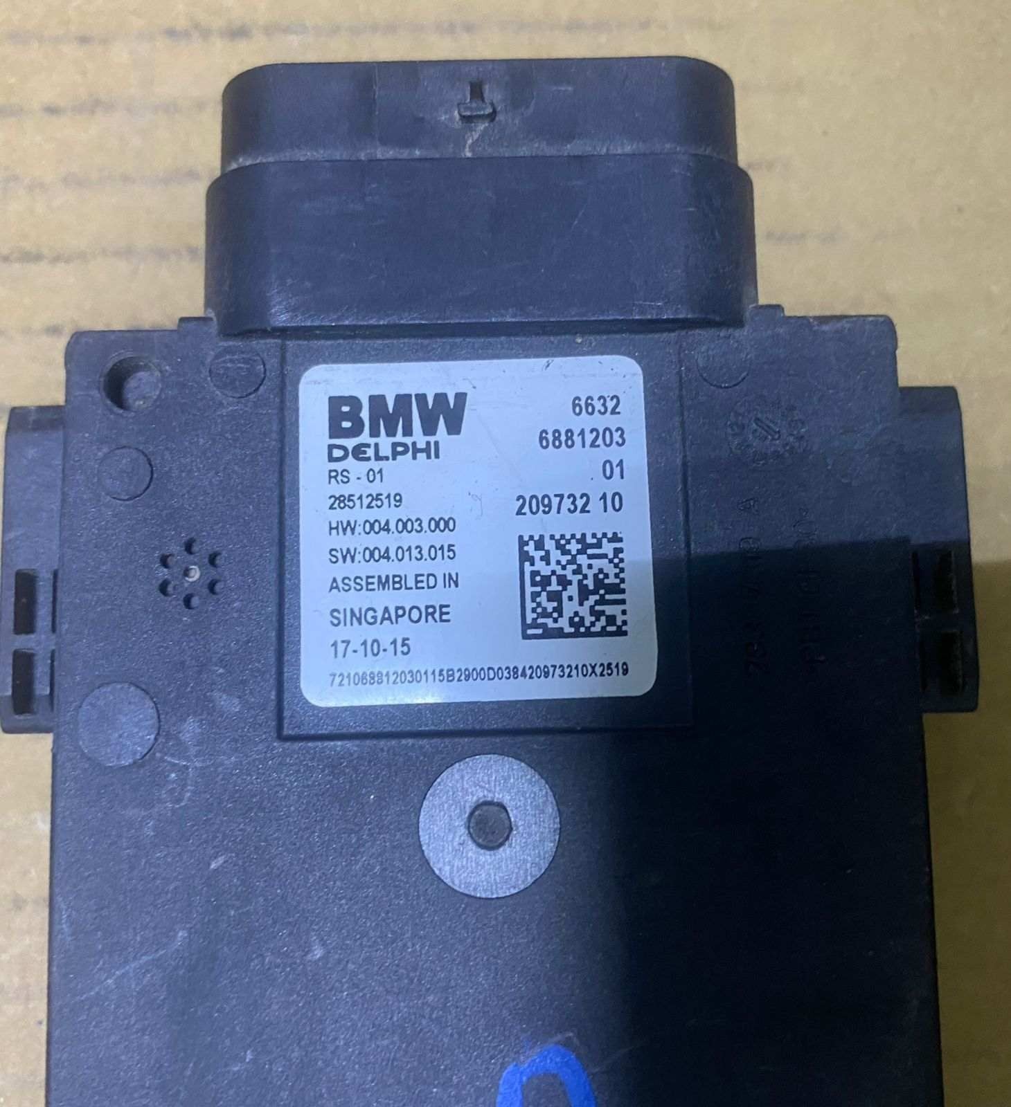 2016 BMW 750Li Blind Spot Radar Control Module 6881203 5 Ser G30 and 7 Ser G11 G