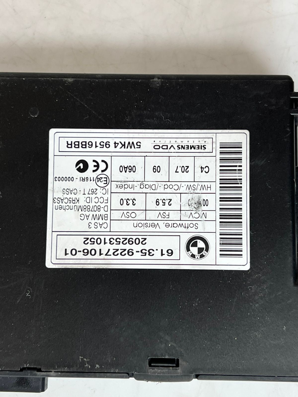 BMW X5 E70 M57N2 3.0 ENGINE CONTROL UNIT ECU SET DDE + CAS3 + 1KEY 8509036
