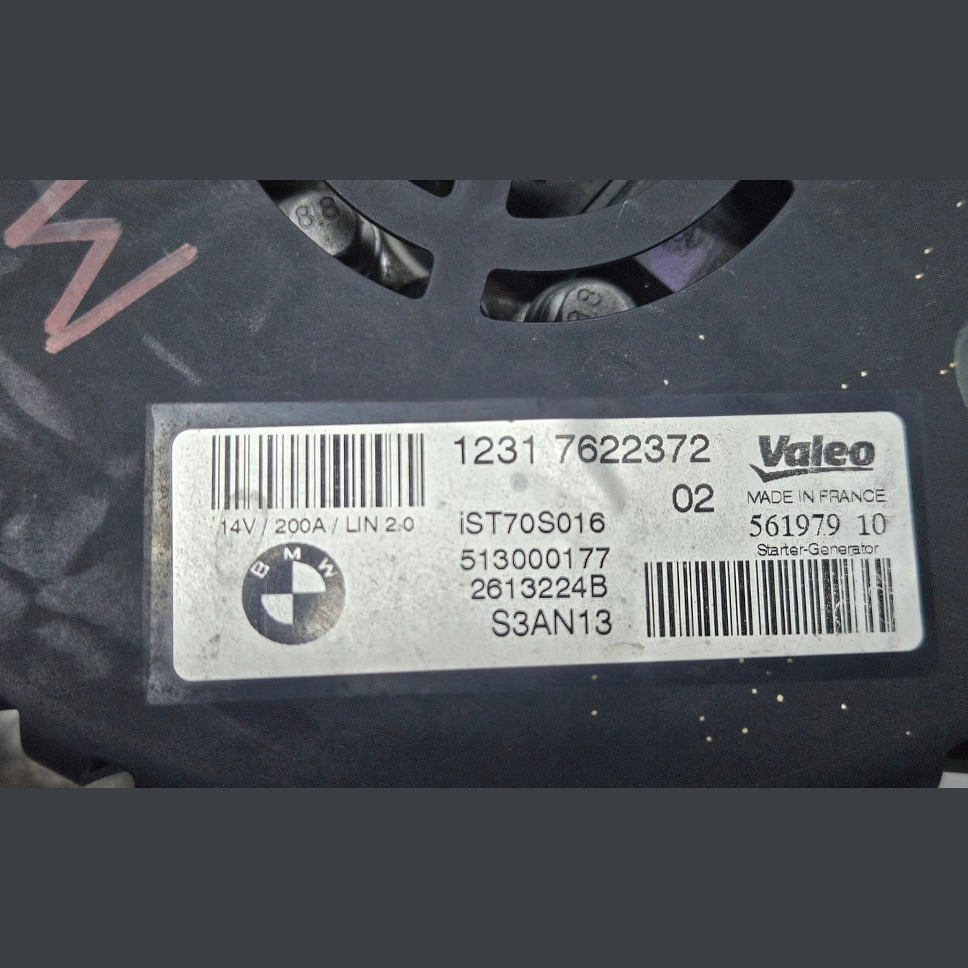 BMW F30 5 Series F10 7 Series F01 F02 N55 Active Hybrid Alternator 7622372 OEM