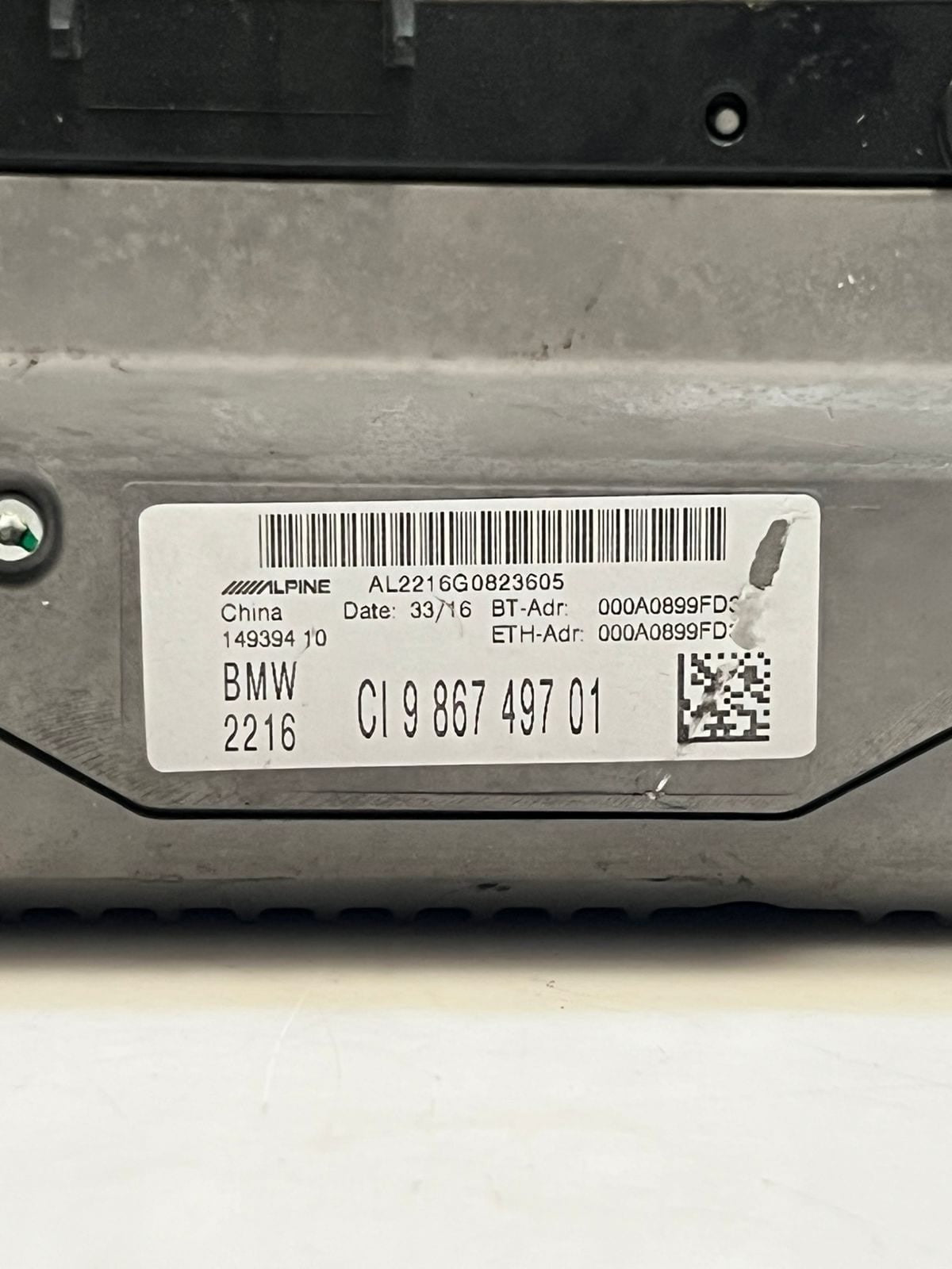 BMW G12 HARMAN NBT EVO Head Unit High 2 Alpine Japan Version 9867497