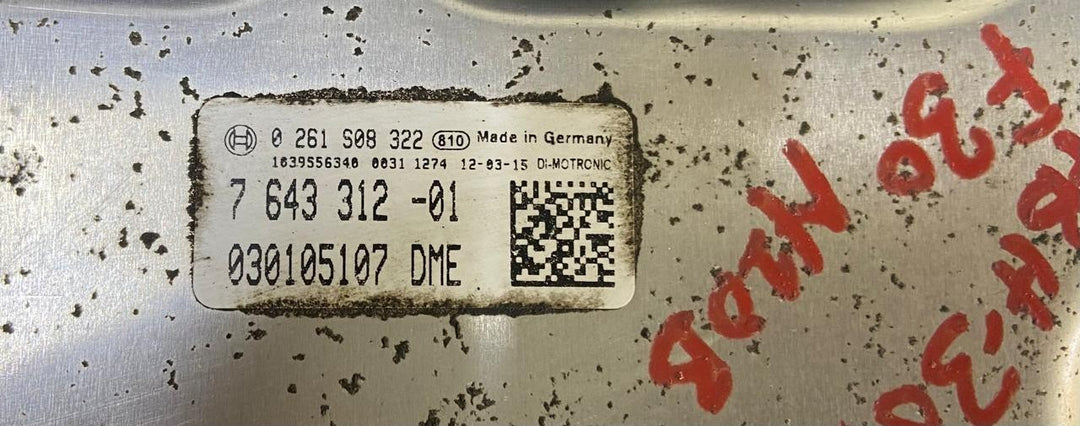 OEM BMW F30 N20B ENGINE CONTROL UNIT DME ECU SET 7643312 BOSCH