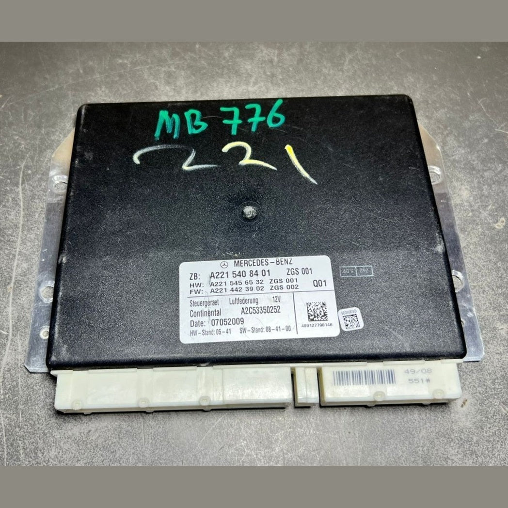 07-13 MERCEDES W221 S-CLASS AIR SUSPENSION CONTROL UNIT MODULE A221 5408401 OEM