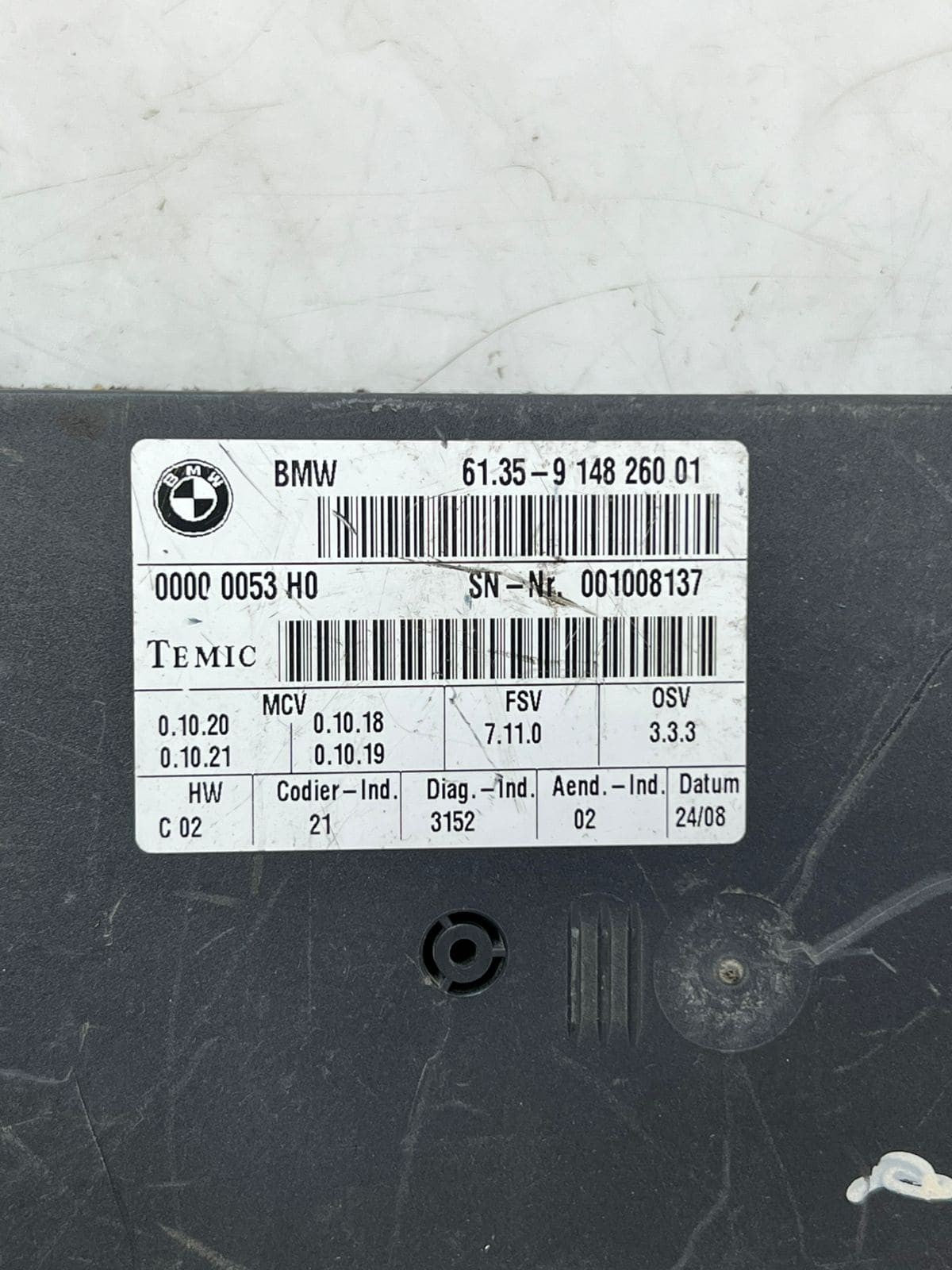 2006-2008 BMW E65 E66 750i 760i B7 Seat Control Module 9148260 OEM